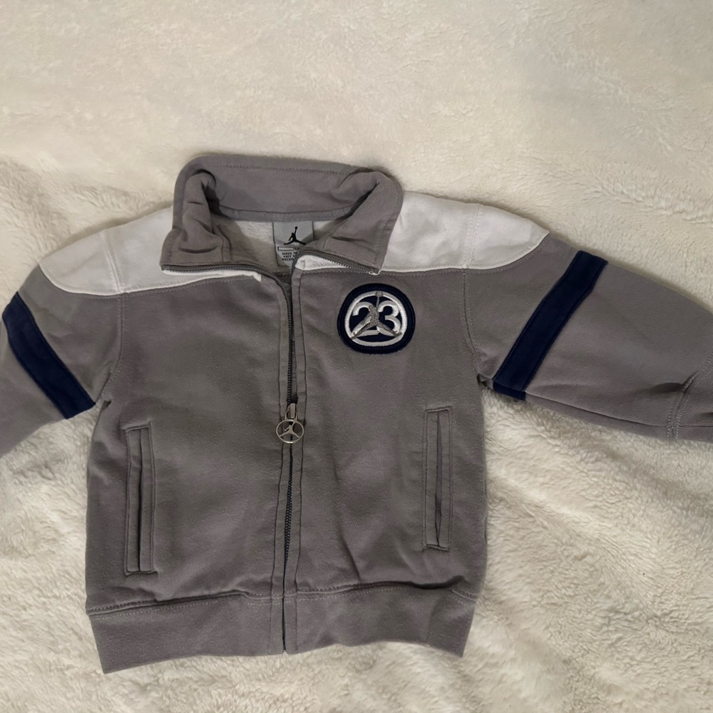 Kids Gray and navy blue Jordan sweater